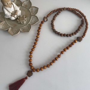 Japamala en Madera Rústica - Mala de108 cuentas